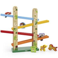 Viga Toys  Leseni tobogan Jungle Animal Slide 7 el.