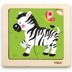 Viga Toys VIGA Priročna lesena sestavljanka Zebra