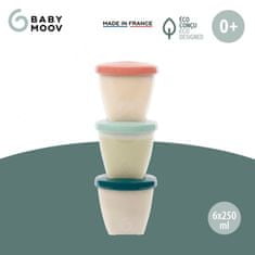 Babymoov BIO sklede s pokrovi, 6x, 250 mL