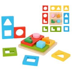 Tooky Toy TOOKY TOY Montessori sestavljanke Oblike in barve FSC