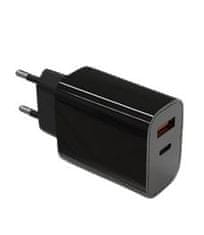 TB TOUCH Črni polnilec USB-C + USB-A