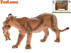 Zoolandia lev / levinja z mladičem 13 cm