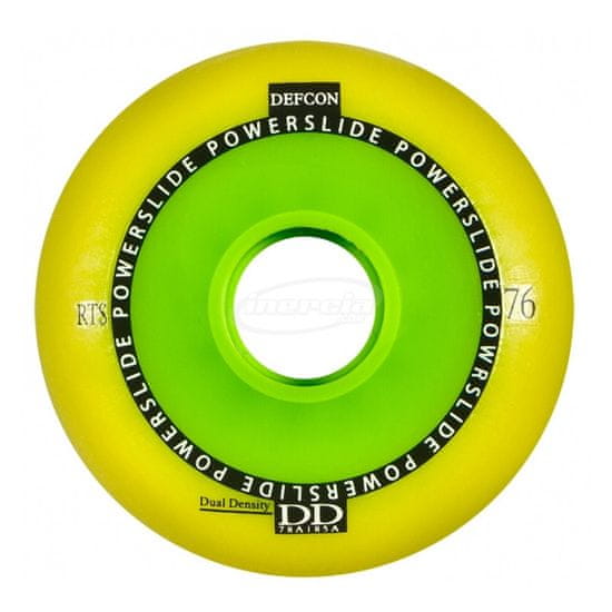 POWERSLIDE Koleščka za rolerje POWERSLIDE Defcon RTS 76mm, yellow, 4-Pack