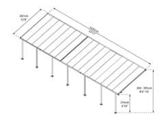 Palram POVEZOVALNI SET - EZ Link KIT, bela/transparent, za NADSTREŠEK ZA TERASO SIERRA