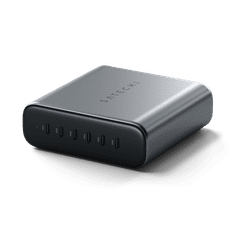 Satechi 200W USB-C 6-Port GaN polnilec (6x USB-C PD), siv