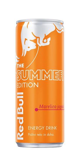 RedBull The Summer Edition energijska pijača z okusom marelice in jagode, 24 x 250 ml