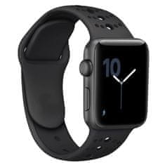 BStrap Silicone Sport pašček za Apple Watch 42/44/45mm, Black