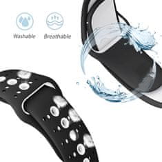 BStrap Silicone Sport pašček za Apple Watch 38/40/41mm, Black White