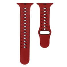 BStrap Silicone Sport pašček za Apple Watch 42/44/45mm, Red Black