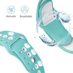 BStrap Silicone Sport pašček za Apple Watch 38/40/41mm, Teal White