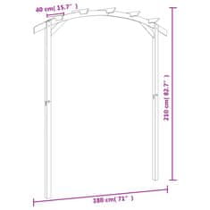 Vidaxl Vrtna pergola impregnirana borovina 180x210x40 cm