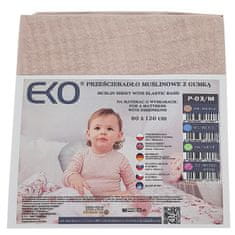 EKO Muslinska rjuha Powder pink 60x120 cm