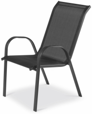 Fieldmann FDZN 5010 vrtni stol, aluminijast, črn (50001602)