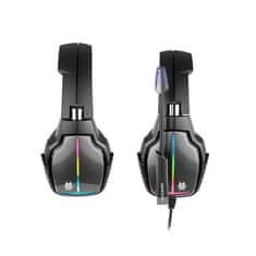 Northix Slušalke za gaming - rgb - črne 