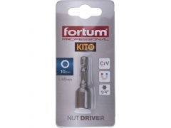 Fortum Nasadni magnetni ključ 1/4"., 10x48mm, CrV