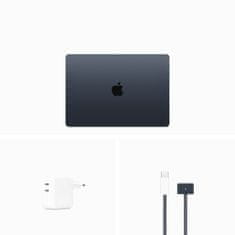 Apple MacBook Air 15 prenosnik, M2, 10C GPU, 8GB, SSD256GB, ZEE, Midnight (mqkw3ze/a)