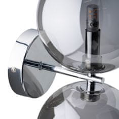 BigBuy Stenska svetilka 21 x 18,5 x 30 cm Kristalno srebrno železo