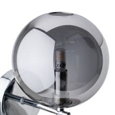 BigBuy Stenska svetilka 21 x 18,5 x 30 cm Kristalno srebrno železo