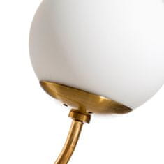 BigBuy Stenska svetilka 24,8 x 24,8 x 42 cm kristalno zlata kovinska bela Vintage