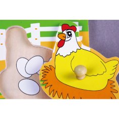 Viga Toys Lesena sestavljanka Kmetija Puzzle Presenečenje Viga Toys