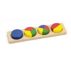 Viga Toys Lesena sestavljanka Matematične delitve 11 kosov Montessori