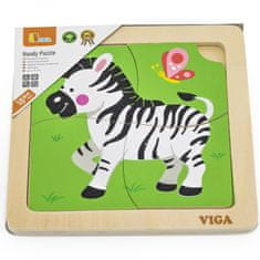 Viga Toys VIGA Priročna lesena sestavljanka Zebra