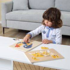 Viga Toys Montessori lesena sestavljanka Petelin z zatiči