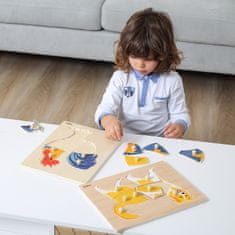 Viga Toys Montessori lesena sestavljanka Petelin z zatiči