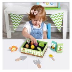 Tooky Toy Leseni vrtni set Montessori za vrtnarjenje z zelenjavo