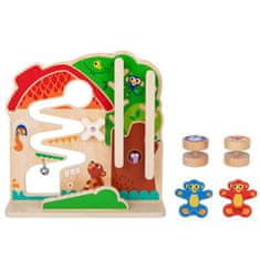 Tooky Toy Lesena manipulativna tabla za labirint Montessori