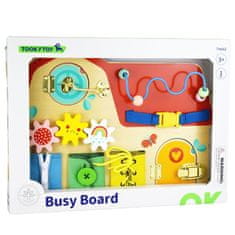 Tooky Toy  Lesena Montessori manipulativna tabla Gradovi Ključavnice zanke