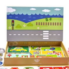 Tooky Toy TOOKY TOY Montessori izobraževalne sestavljanke Magnetna škatla za dojenčke 80 el.