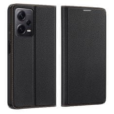 slomart dux ducis skin x2 etui za xiaomi redmi note 12 pro+ flip cover denarnica stojalo black