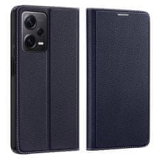 slomart dux ducis skin x2 etui za xiaomi redmi note 12 pro+ flip cover denarnica stojalo blue