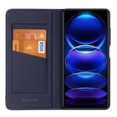 slomart dux ducis skin x2 etui za xiaomi redmi note 12 pro+ flip cover denarnica stojalo blue