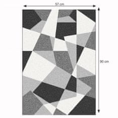 KONDELA Preproga Sanar 57x90 cm - črna/siva/bela