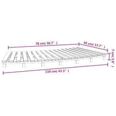 Vidaxl Okvir za masažno kad črn poli ratan in trden akacijev les