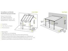 Palram NADSTREŠEK ZA TERASO SIERRA, siva/transparent 3x5,46m