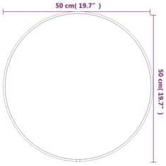 Vidaxl Stensko ogledalo zlate Ø 50 cm okroglo