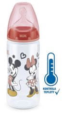 Nuk FC+ Mickey steklenička z nadzorom temperature, 300 ml - rdeča