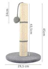 Purlov Praskalnik za mačke - siv 45cm