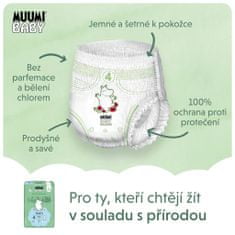 MUUMI BABY MUUMI Otroške hlače 4 Maxi 7-11 kg (40 kosov), eko hlačne plenice