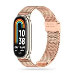 Tech-protect Milanese pašček za Xiaomi Smart Band 8 / 9, rose gold