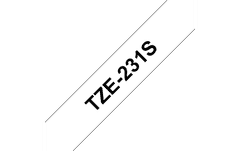 TZE-231S, črna/bela, 12 mm