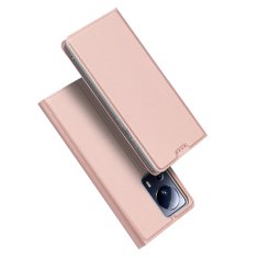 slomart dux ducis skin pro case for xiaomi 13 lite flip cover card wallet stand pink