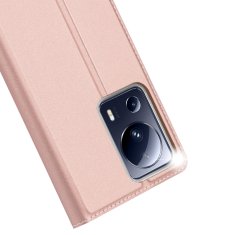 slomart dux ducis skin pro case for xiaomi 13 lite flip cover card wallet stand pink