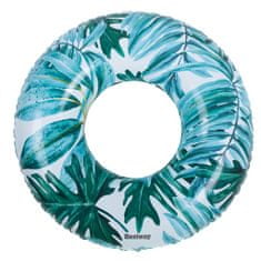 Bestway 36237 Napihljivo kolo Palm leaf blue