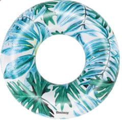 Bestway 36237 Napihljivo kolo Palm leaf blue