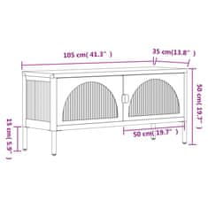 Vidaxl TV omarica črna 105x35x50 cm steklo in jeklo