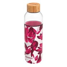 QUOKKA Flow, Steklena steklenica s silikonsko prevleko Crimson Spring, 660ml, 40010